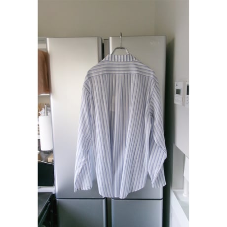 OLD FOLK HOUSE / Lounge Shirt *White & Blue (Lamé)