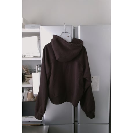 NVRFRGT / PANELLED ZIP UP HOODIE *DARK BROWN