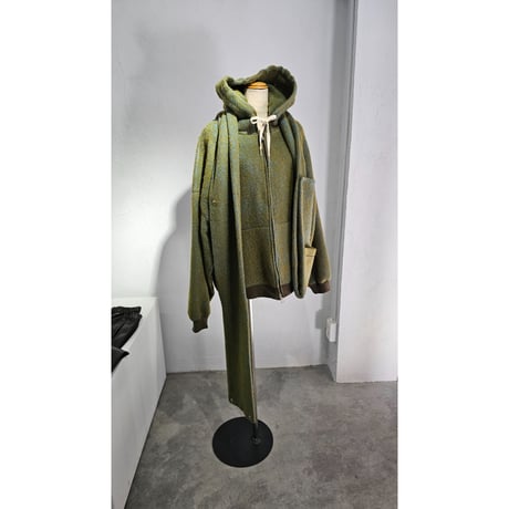 ●YUTASETOGAWA / SCARF FOODIE BLOUSON *GRN