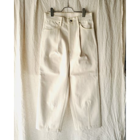 TOZAOU / Denim Painter Pants *cream (yellow)