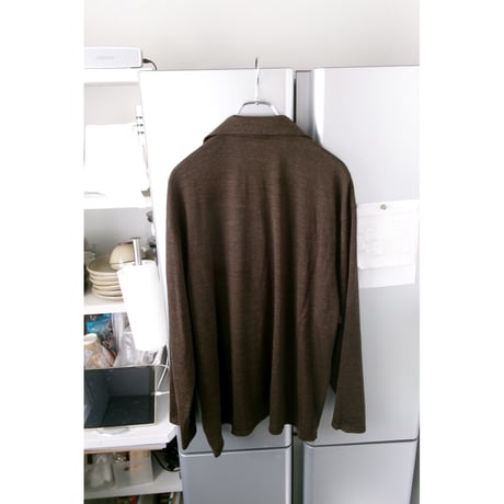 Blanc YM / Wool Jersey Twisted polo Shirts *BROWN