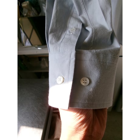 NVRFRGT / PANELLED LONG SLEEVE SHIRT *SAX
