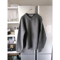 OLD FOLK HOUSE / V-neck Sweater *Gray