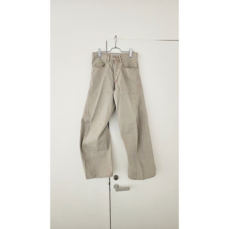 NVRFRGT / 3D TWISTED WIDE LEG JEANS *FADED TAN