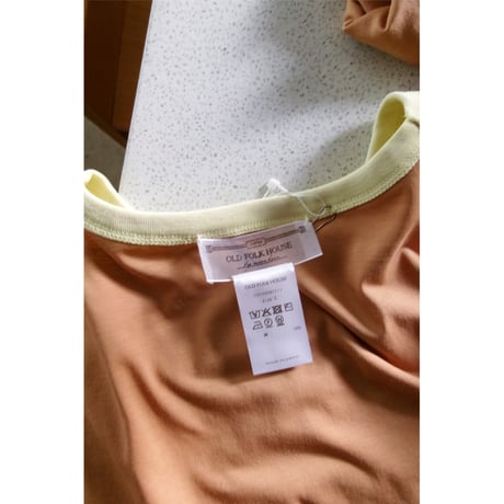 OLD FOLK HOUSE / Reversible Long-Sleeve *Lemon Yellow & Clay Brown