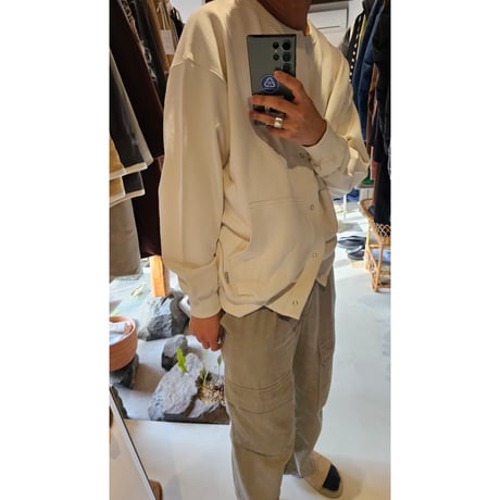 EVCON/ SWEAT CARDIGAN *OFF WHITE