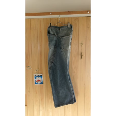 ●NVRFRGT / 3D TWISTED WIDE LEG JEANS *VINTAGE FADED INDIGO