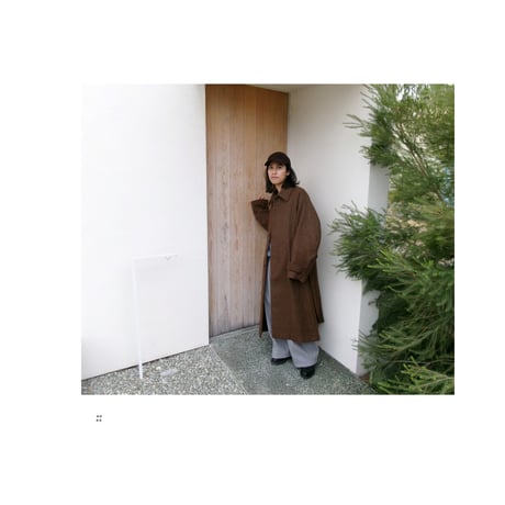 Blanc YM / ALPACA OVERSIZE BALMACAN COAT *Natural Brown