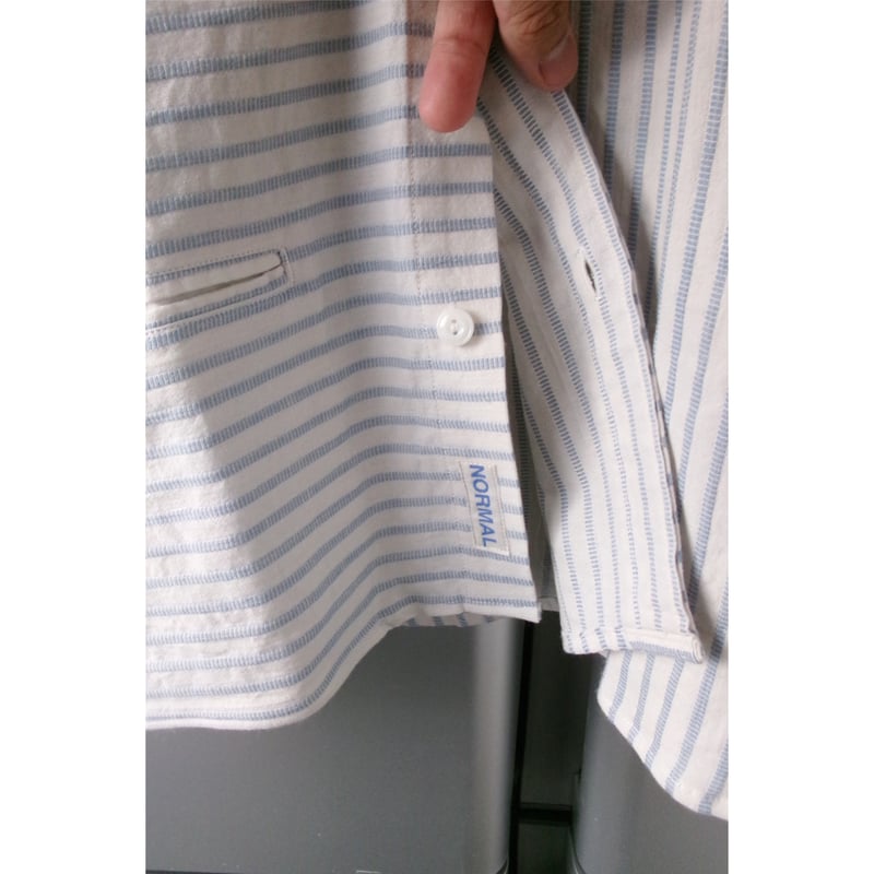 NO ROLL / NORMAL SHIRT STRIPE S/S *BLUE | AVET