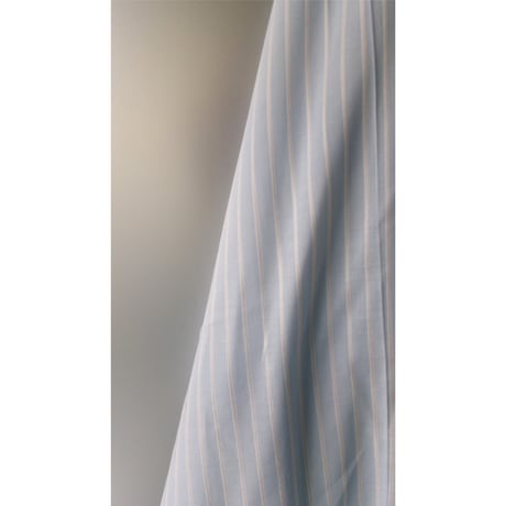 FUJI /　COTTON CUPRA STRIPE SHIRT *BLUE