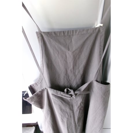 FUJI /  COTTON LINEN ONEPIECE (for ladies) *CHARCOAL GRAY