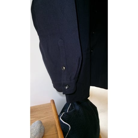 FUJI / WOOL LINEN SHIRTS *NAVY