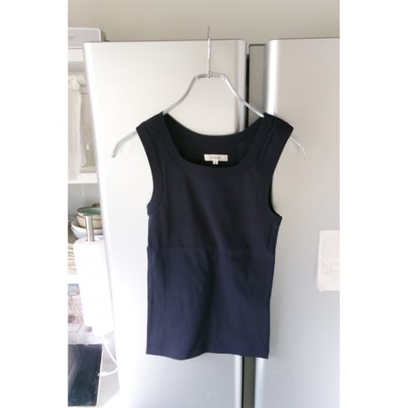 FUJI / COTTON SQUARE TANK TOP(for ladies) *NAVY