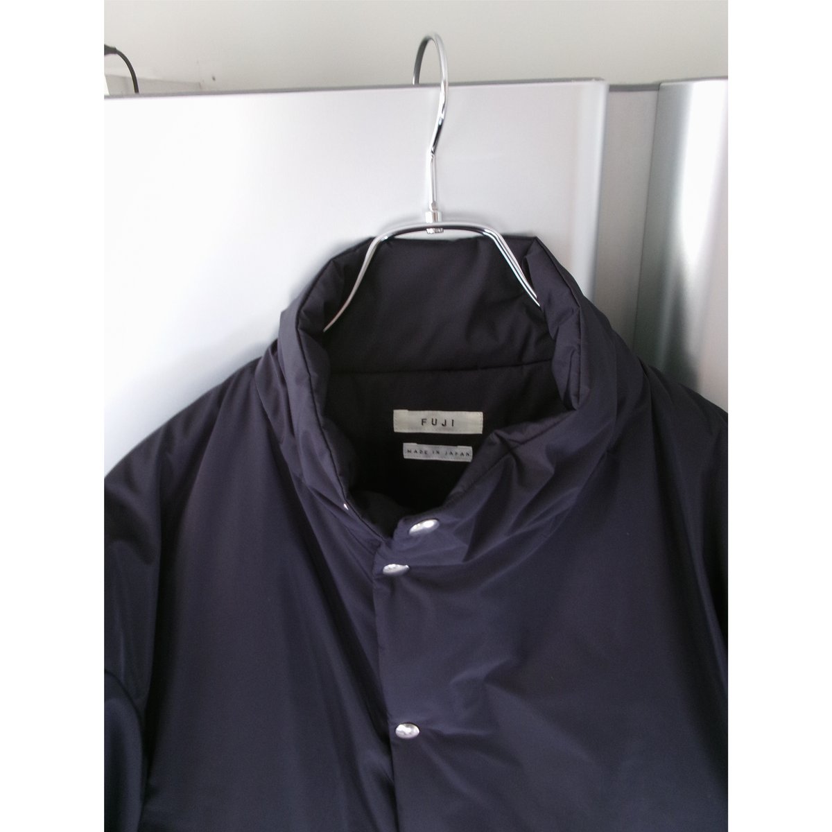 FUJI / SILK POLYESTER PADET JACKET *NAVY | AVET