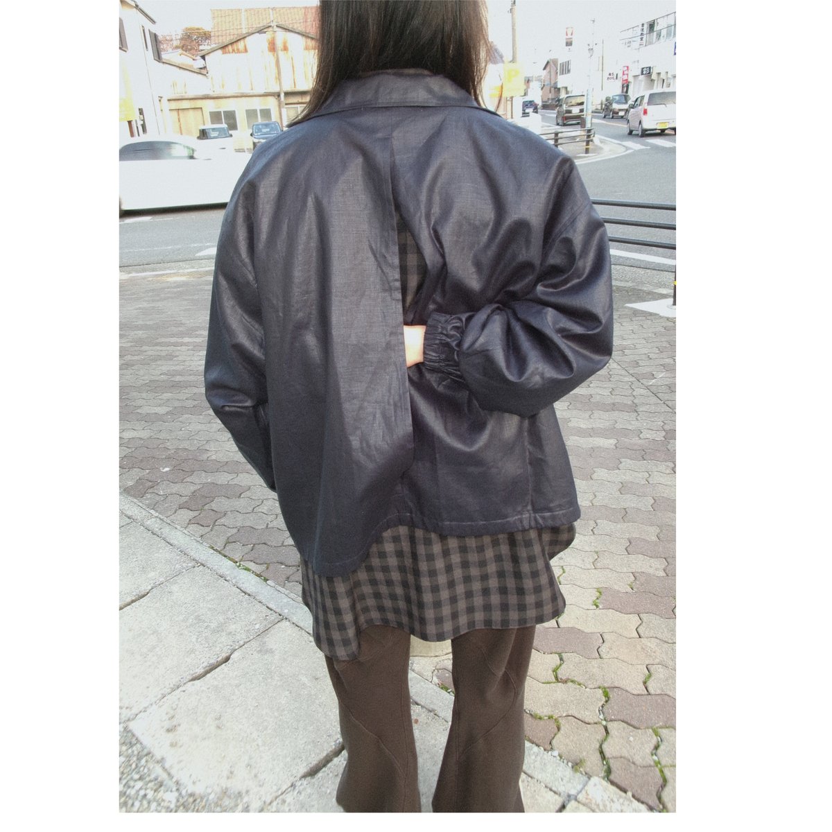 Blanc YM / Silk Plaid Skipper Shirts *Black | A