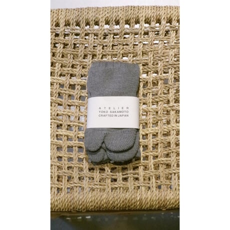 YOKO SAKAMOTO / TABI PILE SOCKS *HEATHER GRAY