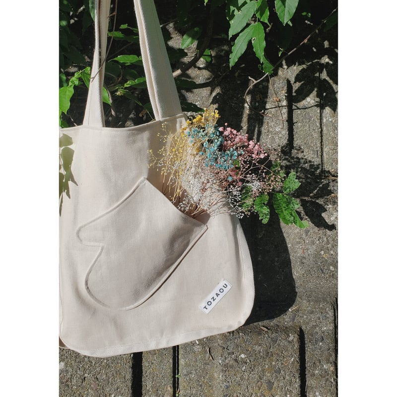 TOZAOU for AVET / Denim Miton Tote *cream | AVET