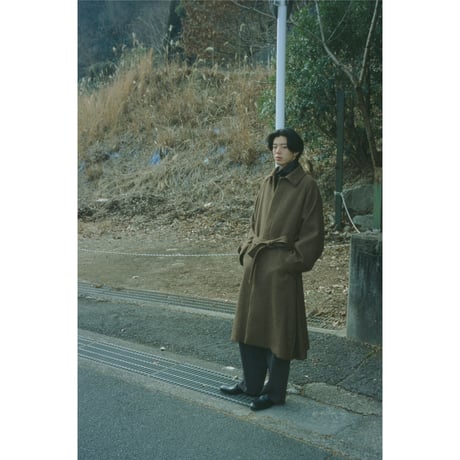 Blanc YM / ALPACA OVERSIZE BALMACAN COAT *Natural Brown