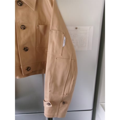 YUTASETOGAWA /"ME" DOCTOR SHORT JACKET COTTON PIQUE *BEIGE