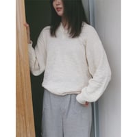 Blanc YM / Knit Long Polo Shirts *White