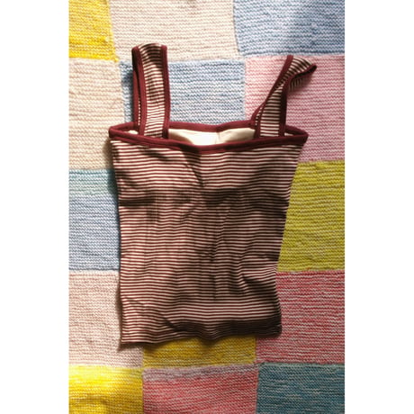 MY___ / Miller x MY SQUARE BARE TOP *BURGUNDY BORDER