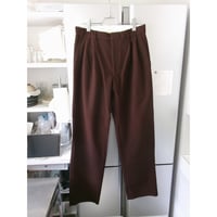 ABELIA EDWARD GOUCHA / TAPERED SLACKS *BROWN