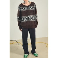 NVRFRGT / WOOL RIBBED KNITTED EASY PANTS