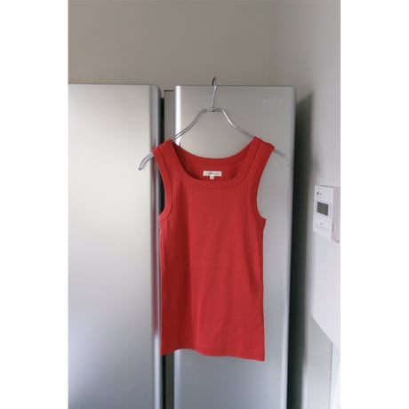 FUJI / COTTON SQUARE TANK TOP(for ladies) *RED