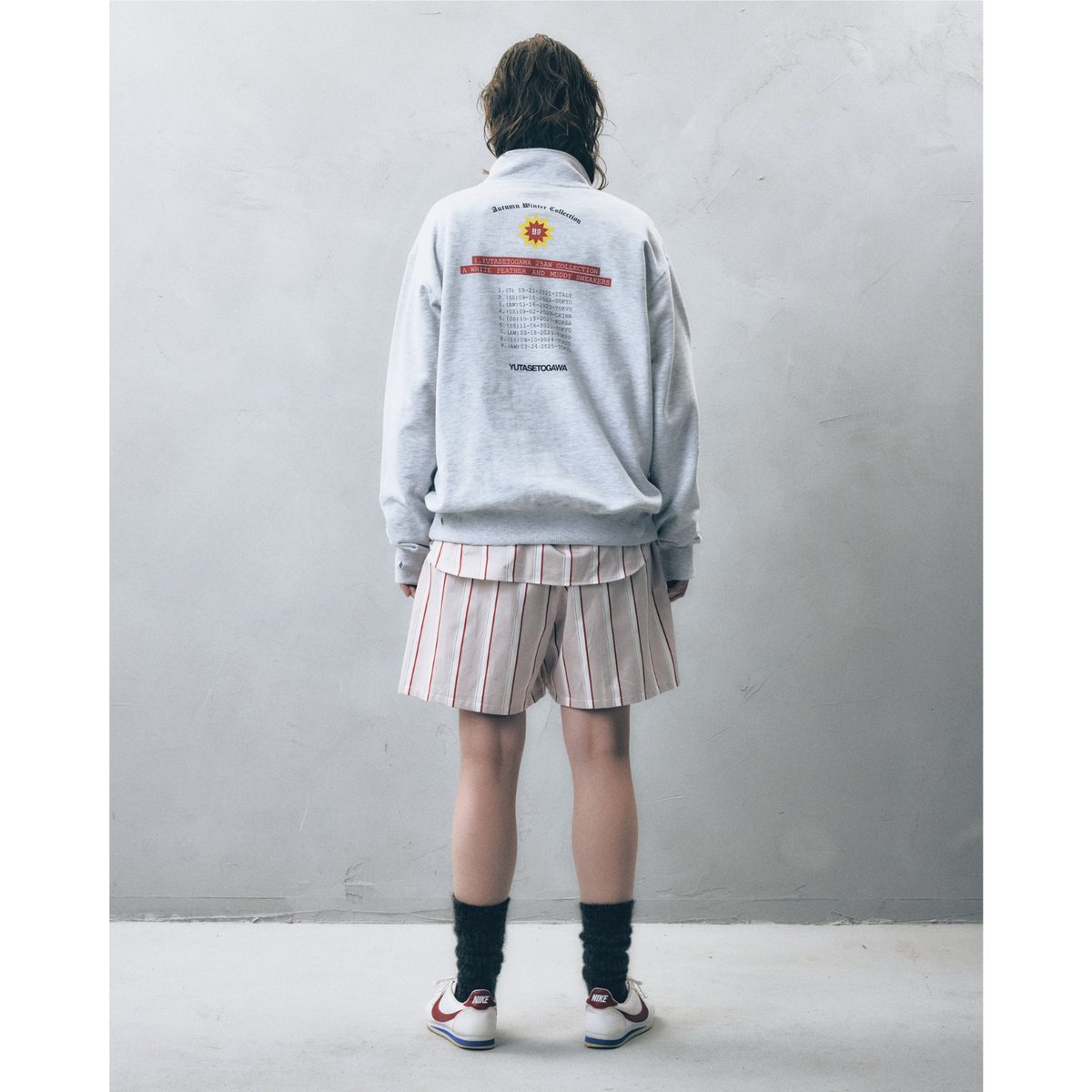 YUTASETOGAWA / YS-UNIFORM HALF ZIP SWEATSHIRT W