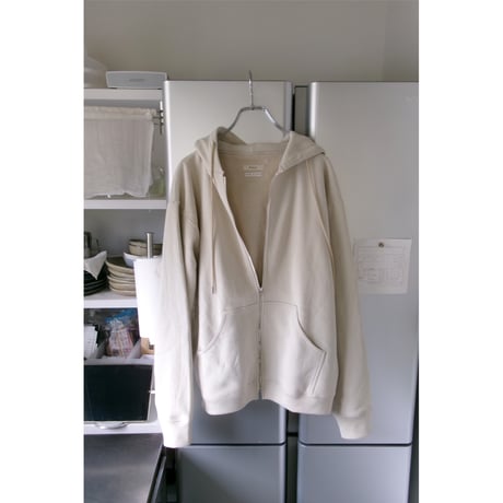 FUJI / COTTON ZIP UP HOODIE *IVORY