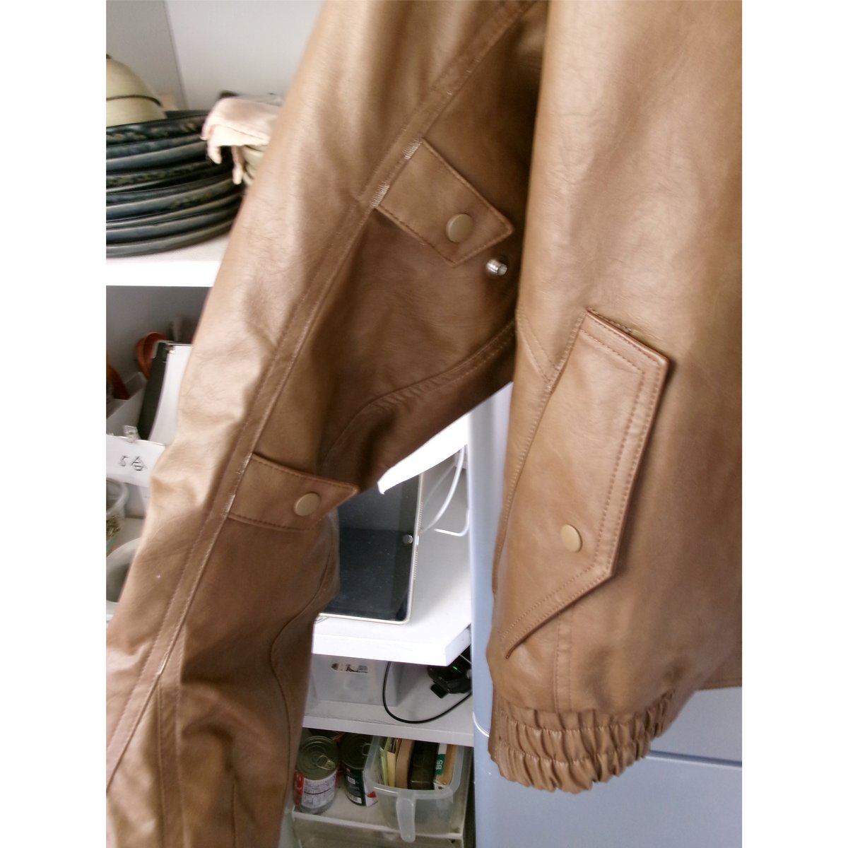 ABELIA EDWARD GOUCHA / MOM BIKER JACKET *CAMEL