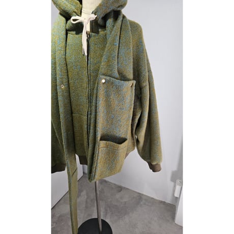 ●YUTASETOGAWA / SCARF FOODIE BLOUSON *GRN