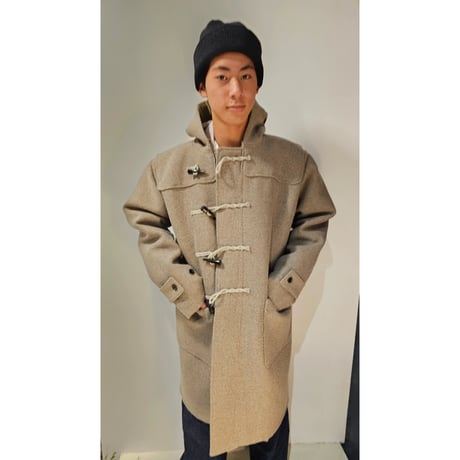 INTERIM / HYPER BIG CASHMERE HEAVY ROYAL NAVY DUFFEL COAT *BEIGE