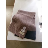 EVCON / WARREN SCOTT KNIT SCARF *L.BROWN