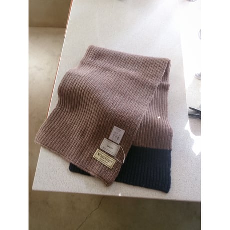 EVCON / WARREN SCOTT KNIT SCARF *L.BROWN