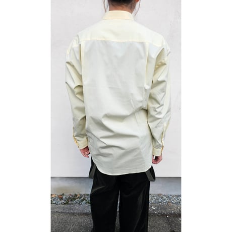 FUJI /  CLASSIC COLLAR SHRITS *ORANGE PIN STRIPE
