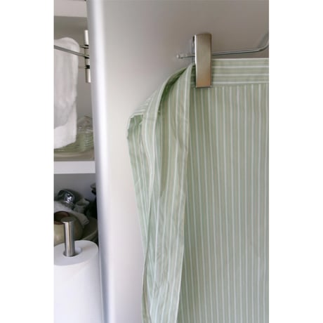 FUJI / COTTON STRIPE PADET WRAP SKIRT(for ladies) *GREEN STRIPE