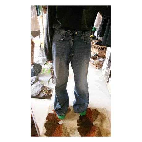 ●NVRFRGT / 3D TWISTED WIDE LEG JEANS *VINTAGE FADED INDIGO