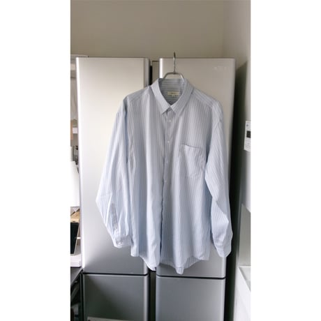FUJI /　COTTON CUPRA STRIPE SHIRT *BLUE