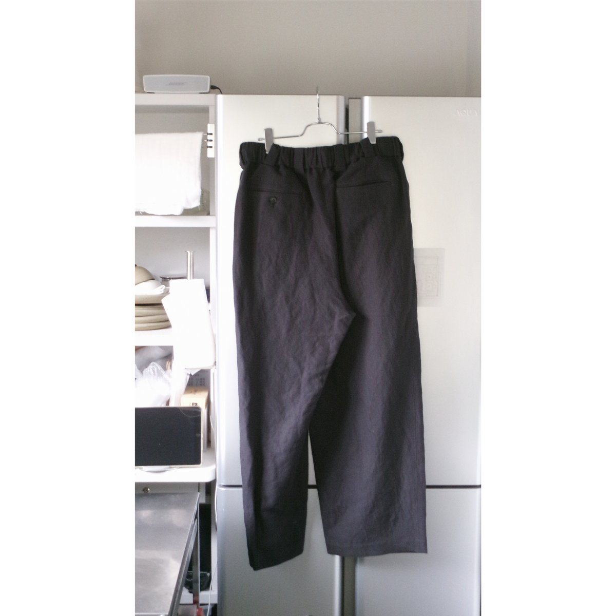 Blanc YM / Linen Silk Oversize Pants *BLACK | A