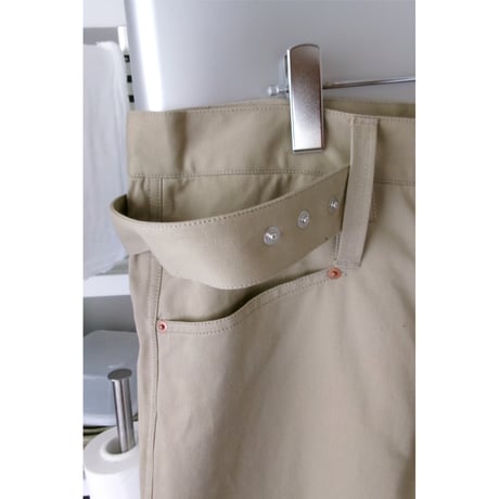 ABELIA EDWARD GOUCHA / DOUBLE BELT PANTS *BEIGE