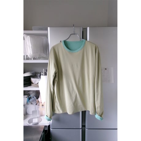 OLD FOLK HOUSE / Reversible Long-Sleeve * Mint Green & Sage Green