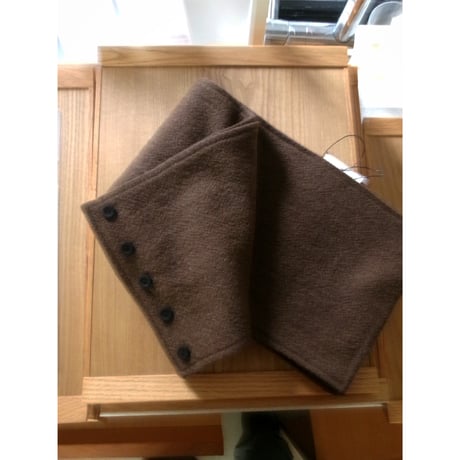 OLD FOLK HOUSE / Wool Long &Short Scarf *Dark Brown