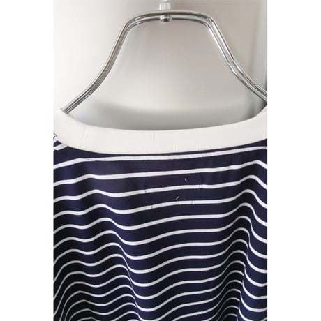 FUJI / SUPIMA COTTON BORDER S/S T-SHIRT *NAVY