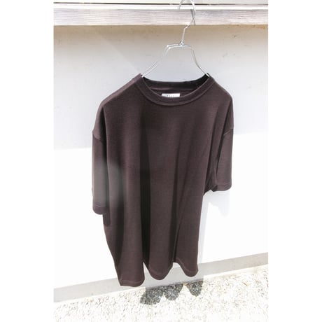 FUJI / WOOL S/S T-SHIRT *BROWN