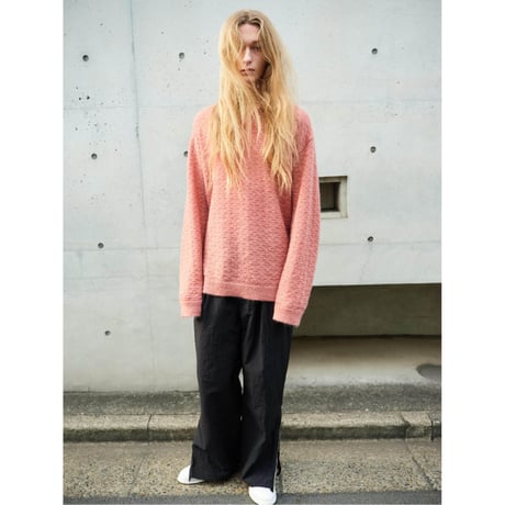 Blanc YM / Mohair Skipper Knit *Salmon pink