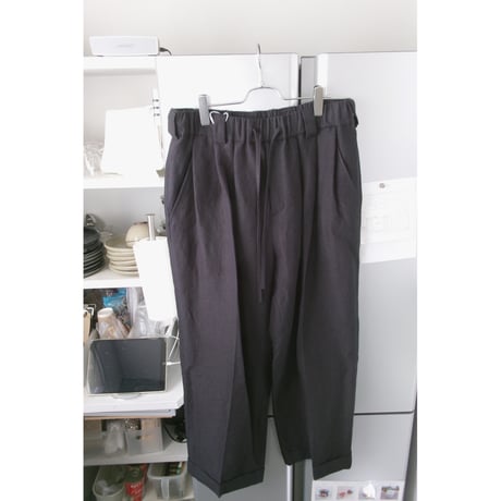 Blanc YM / Linen Silk Oversize Pants *BLACK