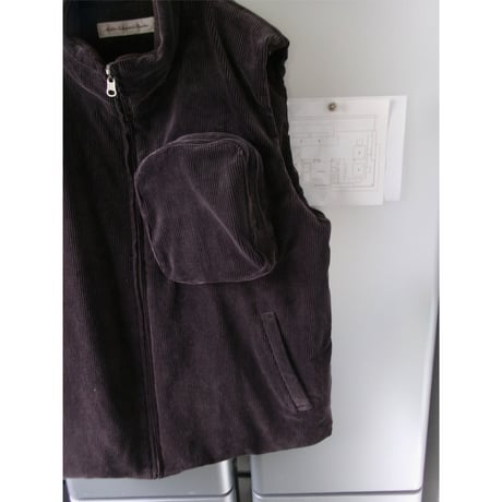 ABELIA EDWARD GOUCHA / MINIBAG VEST CORDUROY *BROWN