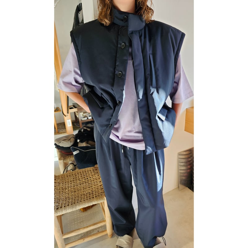 Blanc YM / Ripstop Padded Vest *Navy | AVET