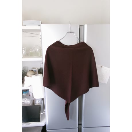 FUJI / WHITE CASHMERE SCARF *BROWN